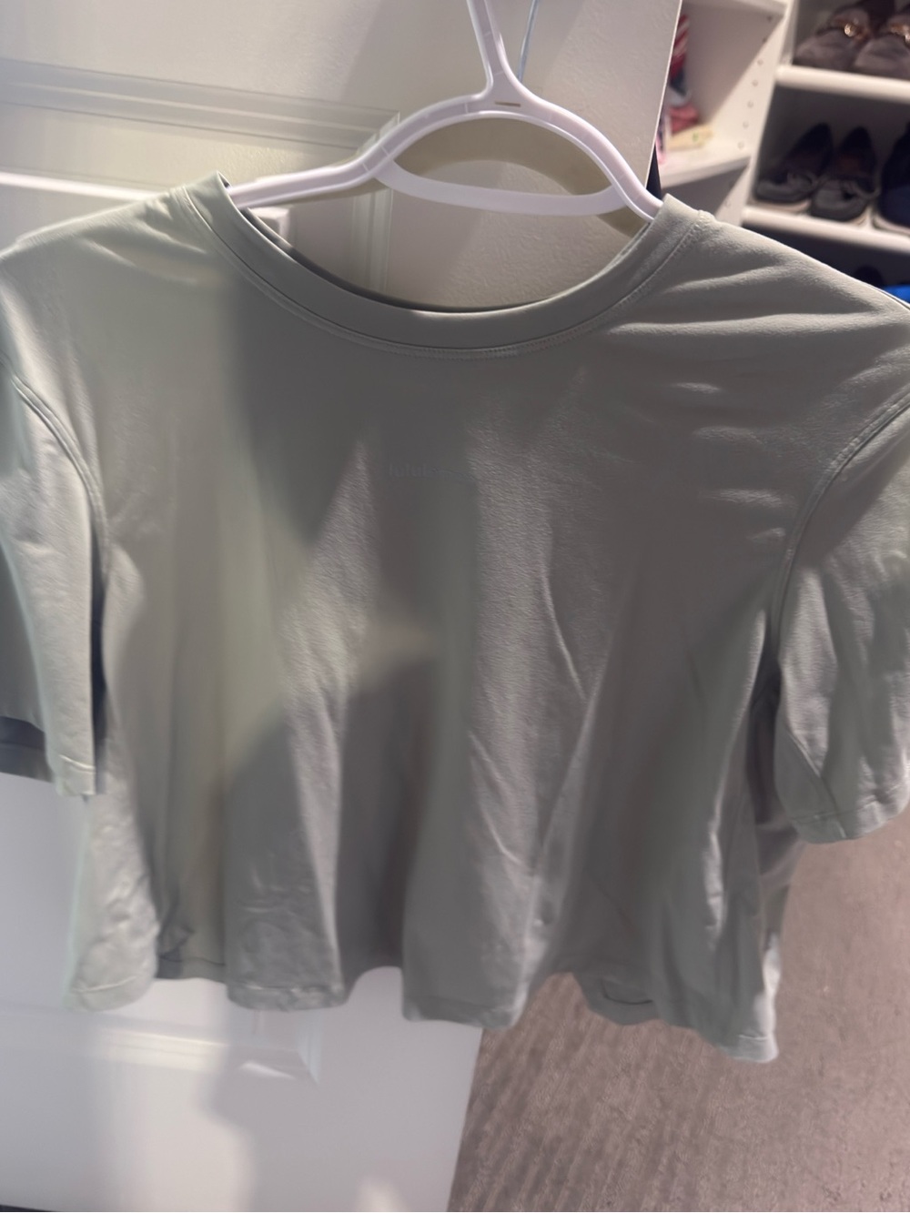 Lululemon Crewneck Cropped Tee - Sage Green